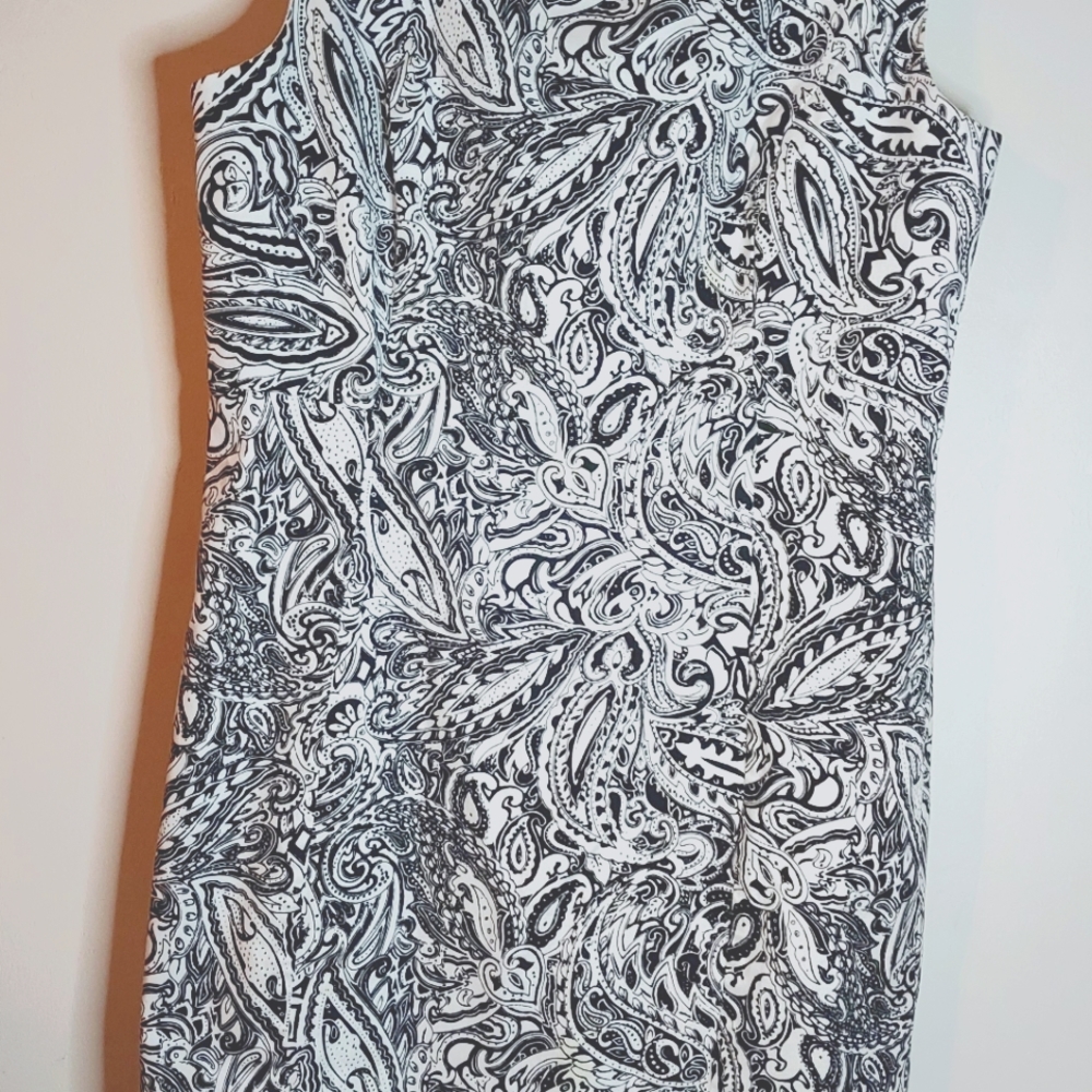 Kim Rogers Black and White Sleeveless Dress Size 12